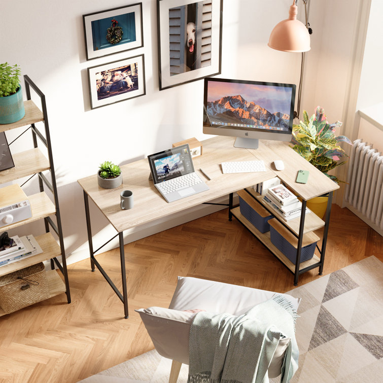 17 Stories Fortunato Reversible LShape Desk & Reviews Wayfair